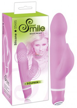 Двойной вибратор - Smile Dolphin, розовый