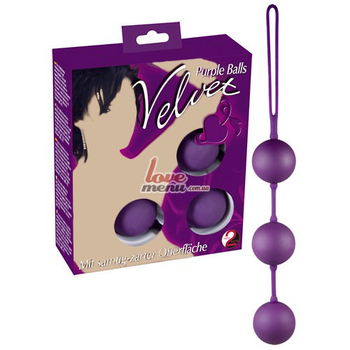 Вагинальные шарики - Velvet Balls,  фиолетовые - 2