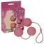 Вагинальные шарики розового цвета из бархата - 1