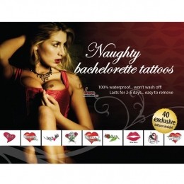 Временные татуировки - Naughty Bachelorette, 40 шт.