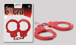 Металлические наручники Sex Extra Metal Cuffs красные