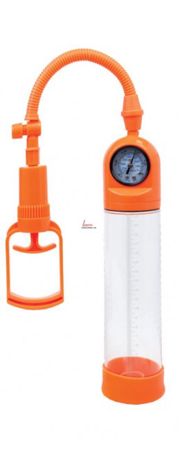 Вакуумная помпа с манометром - Vacuum Pump, оранжевая