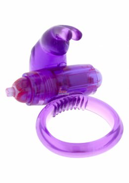 Виброкольцо с клиторальным стимулятором - Cockring