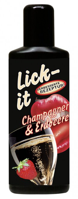 Оральный лубрикант - Lick-It, со вкусом шампанского и клубники