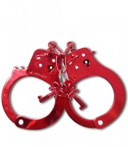 Красные наручники Anodized cuffs